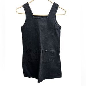 VTG 90s Guess USA Girl’s Black Denim Sleeveless Mini Dress SZ 12 Grunge